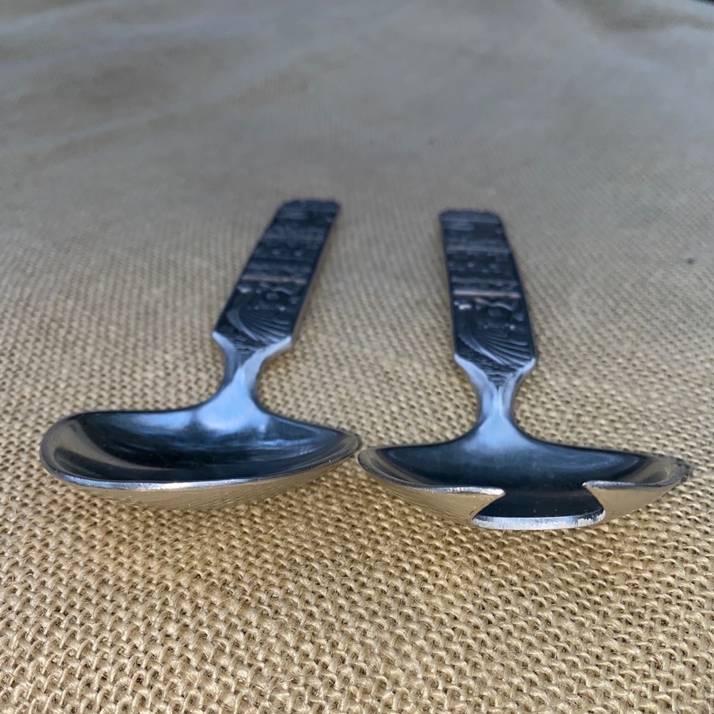 KONGE TINN Rare Vintage Salad set Norwegian pewter Salatsett - Picture 17 of 17